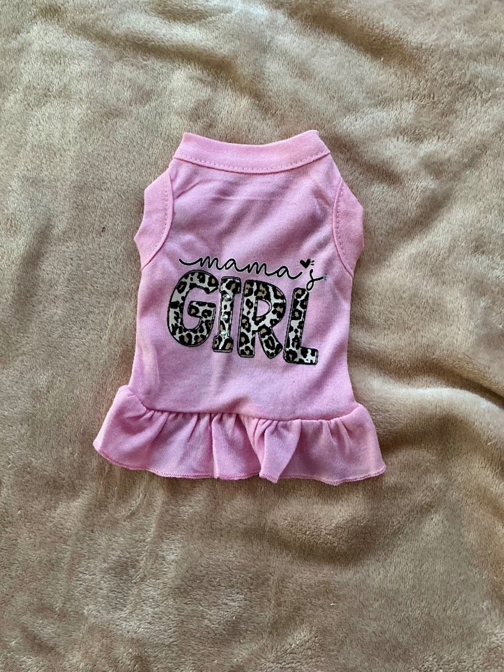 Pink leopard print dog dress